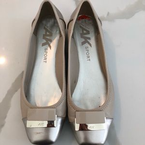 Anne Klein AK Sport Flat Nude/Gold Shoe